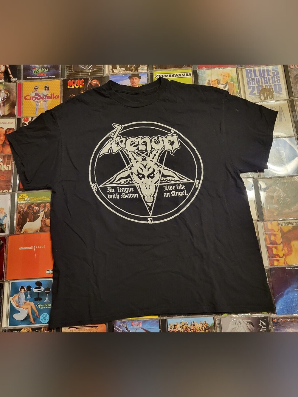 Venom In League With Satan Graphic Band Tee - Black